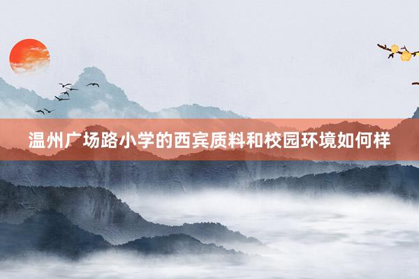 温州广场路小学的西宾质料和校园环境如何样